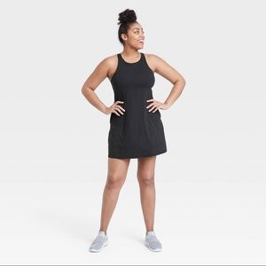 NWT All In Motion Women’s Sleeveless Train Knot Dress Black Large